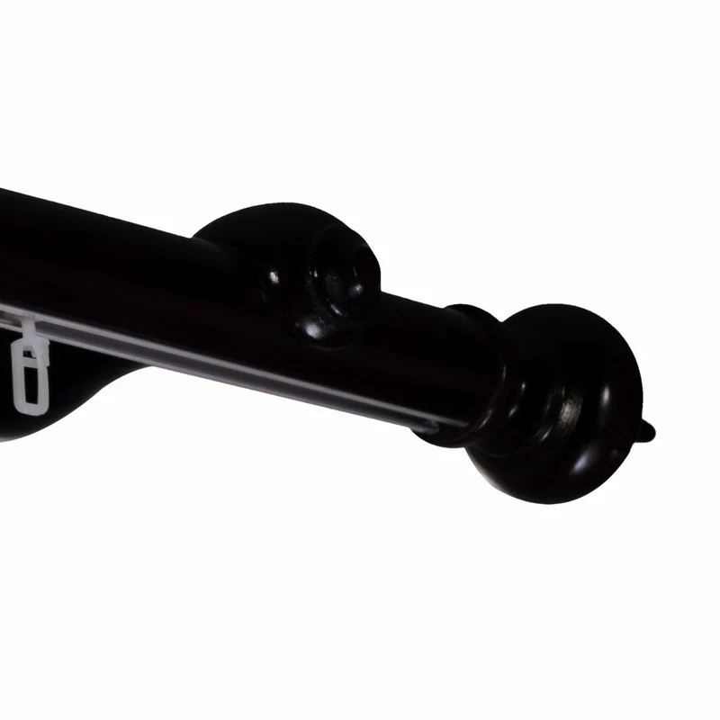Stella Single 35 mm Wooden Curtain Rod with Aluminum Track