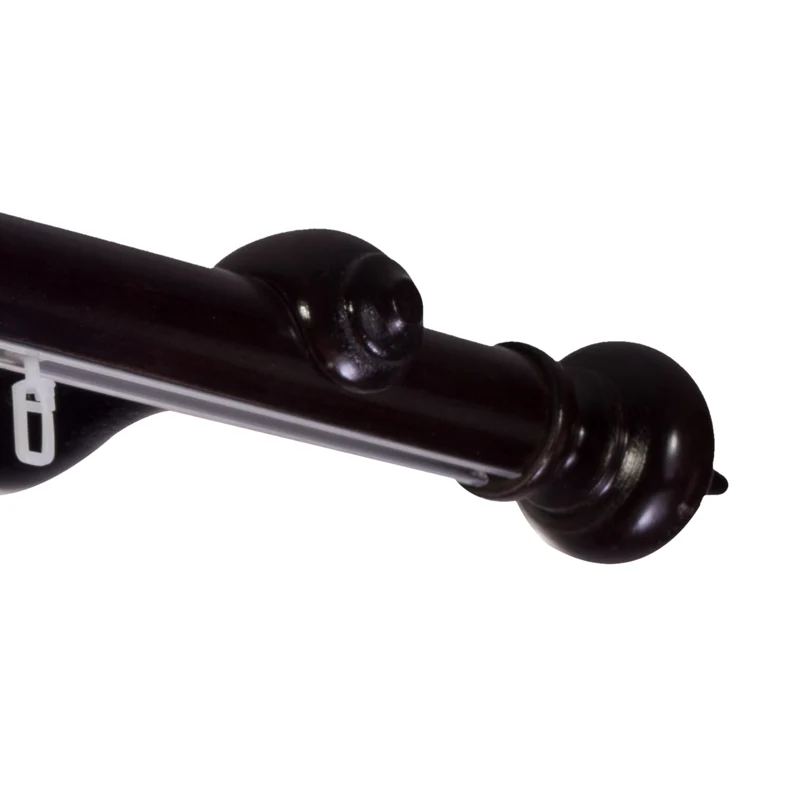 Stella Single 35 mm Wooden Curtain Rod with Aluminum Track