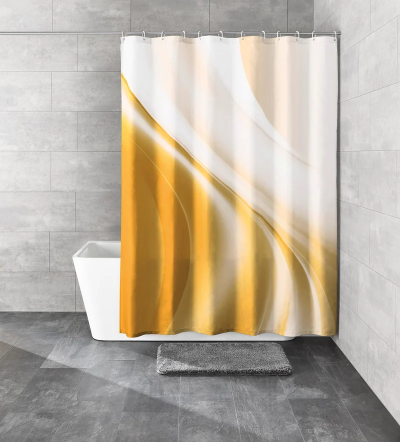 Duschvorhang Textil GOLDEN GLAM Goldfarben 180 x 200 cm