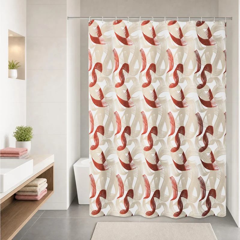 Duschvorhang Textil ROSE RADIANCE Rose 180 x 200 cm