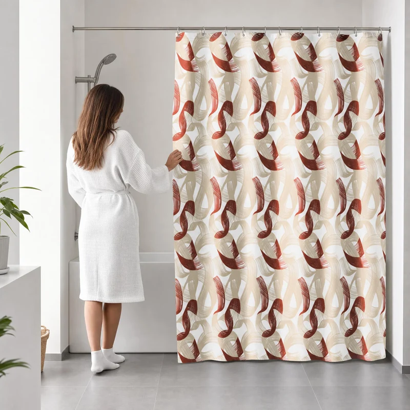 Duschvorhang Textil ROSE RADIANCE Rose 180 x 200 cm