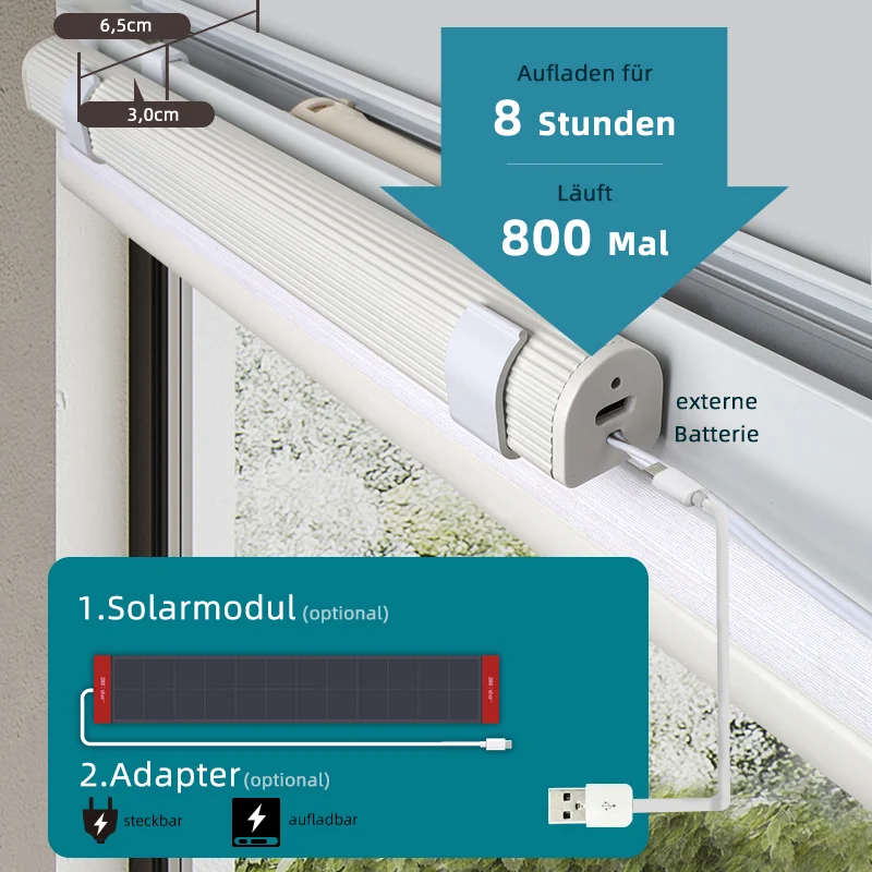 SmartWings elektrische Verdunkelungs-Wabenplissees für Sonnenschutz Hazel