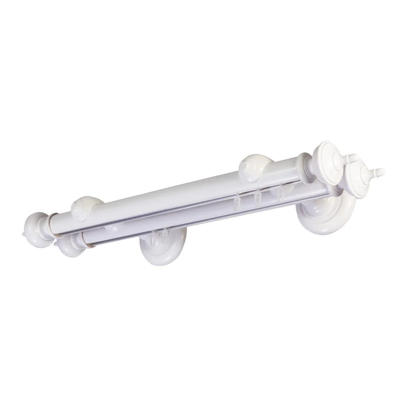 Saly Double 35 mm Wooden Curtain Rod with Aluminum Track