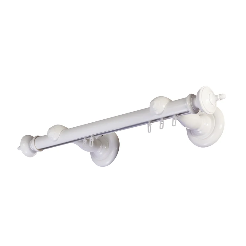 Saly Single 35 mm Wooden Curtain Rod with Aluminum Track