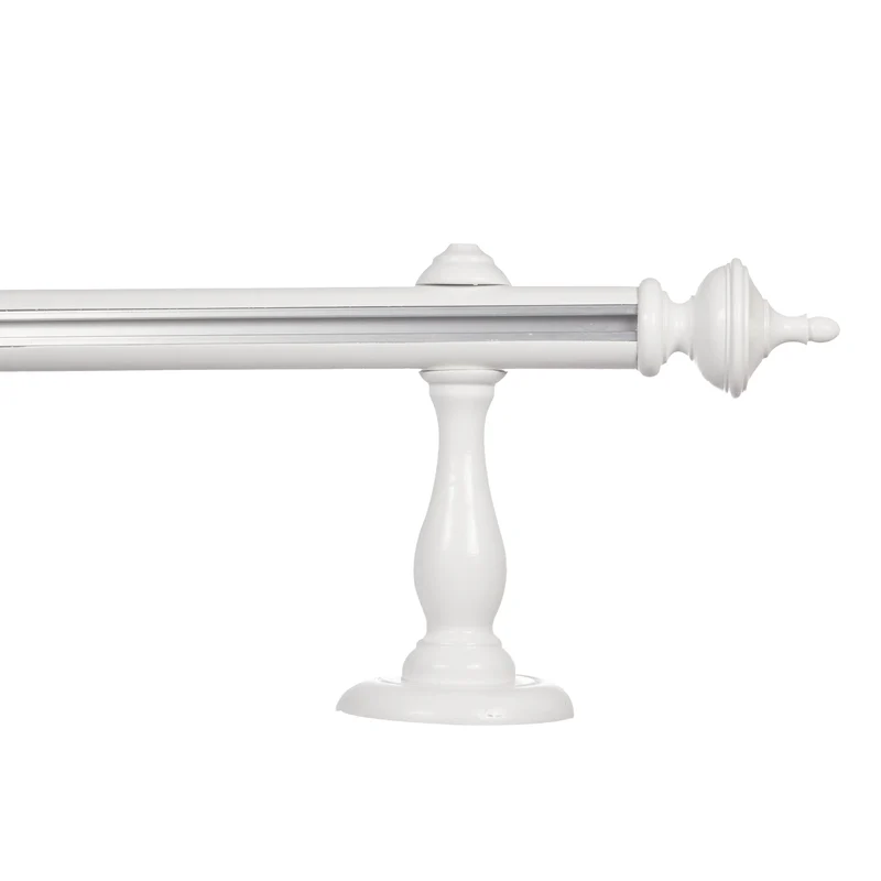 Saly Single 35 mm Wooden Curtain Rod with Aluminum Track