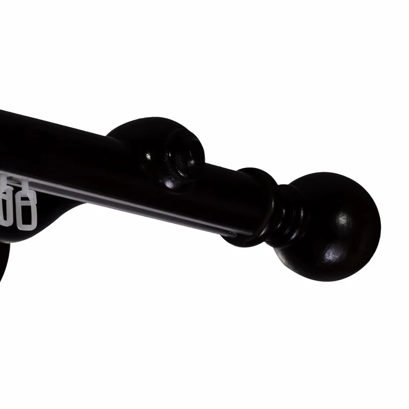 Globo Single 35 mm Wooden Curtain Rod with Aluminum Track
