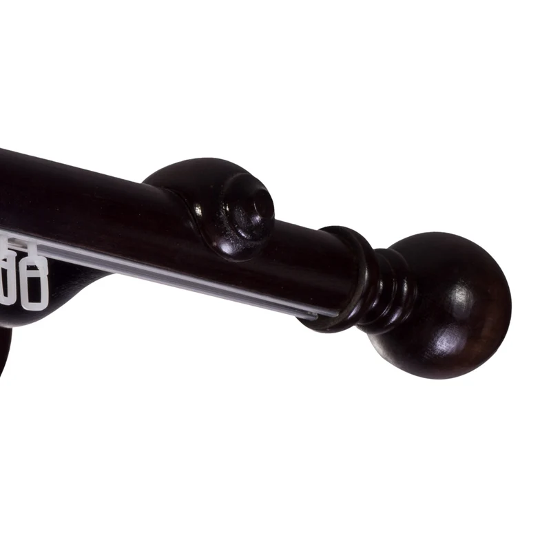 Globo Single 35 mm Wooden Curtain Rod with Aluminum Track