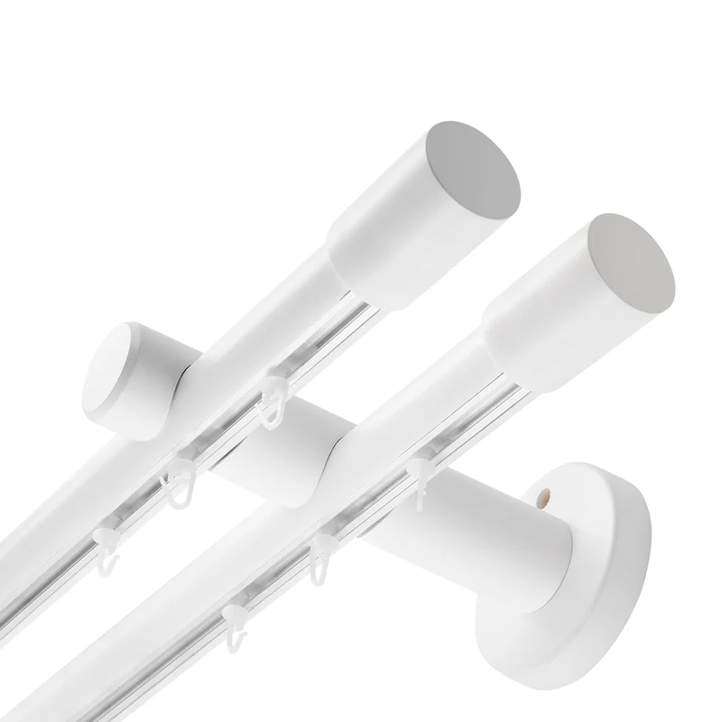 Luna Double 35 mm Wooden Curtain Rod & Track System