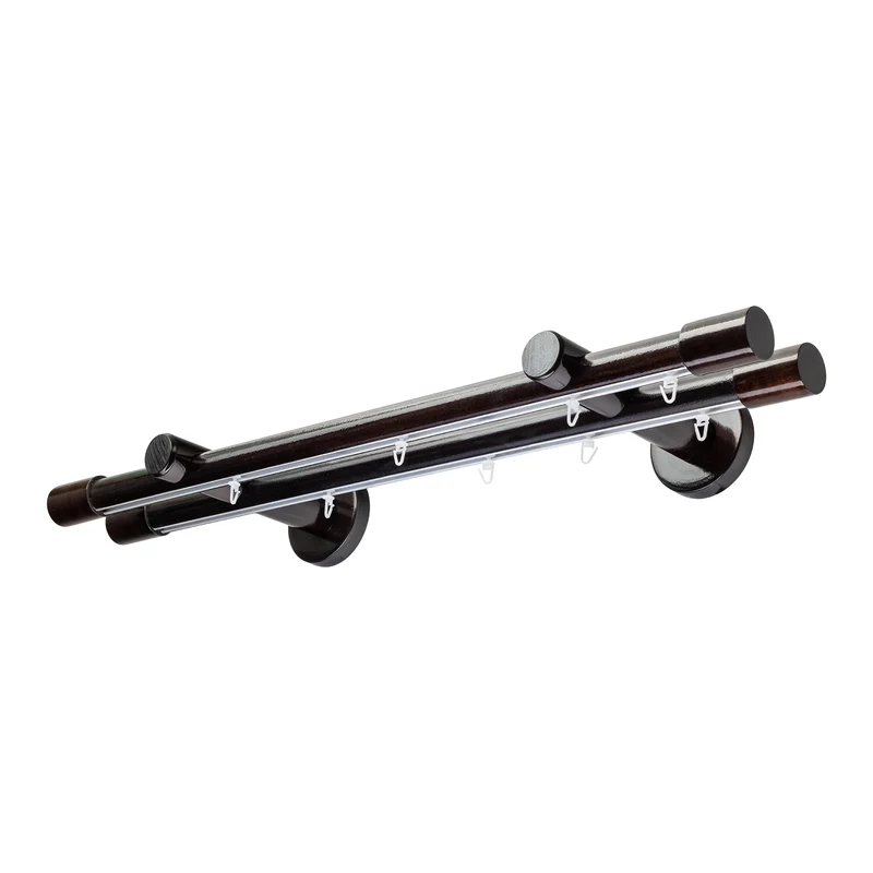 Luna Double 35 mm Wooden Curtain Rod & Track System