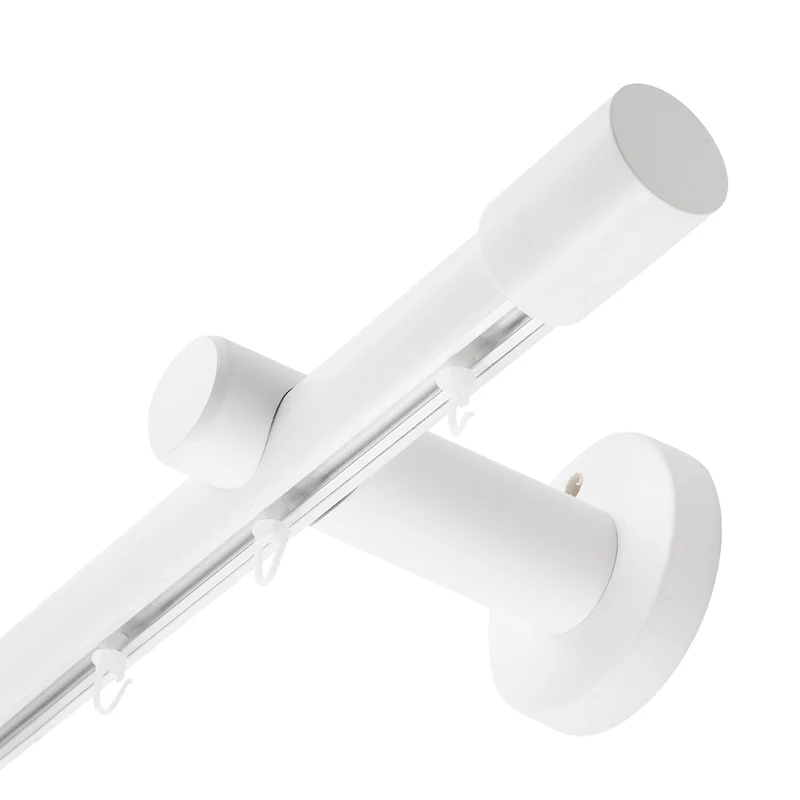 Luna Single 35 mm Wooden Curtain Rod & Track System
