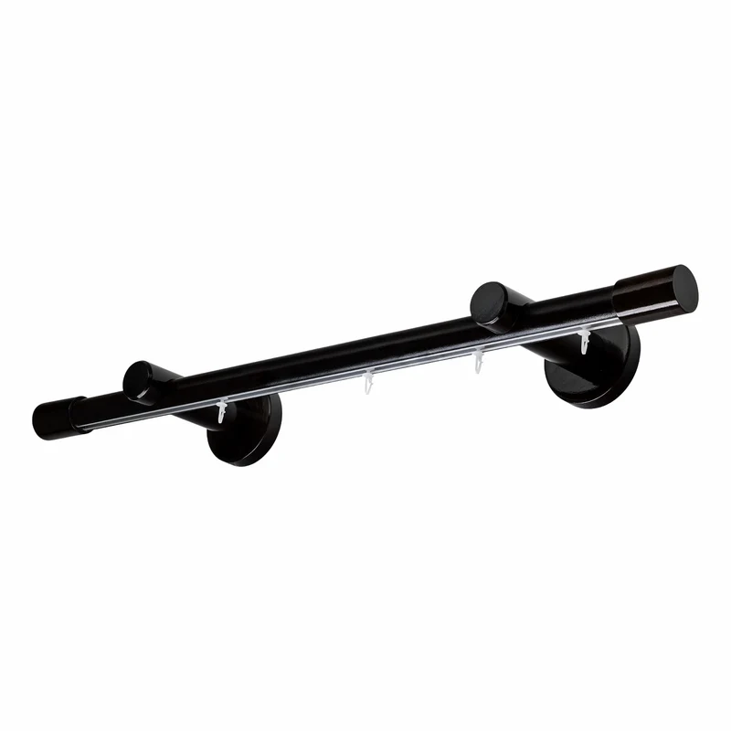 Luna Single 35 mm Wooden Curtain Rod & Track System