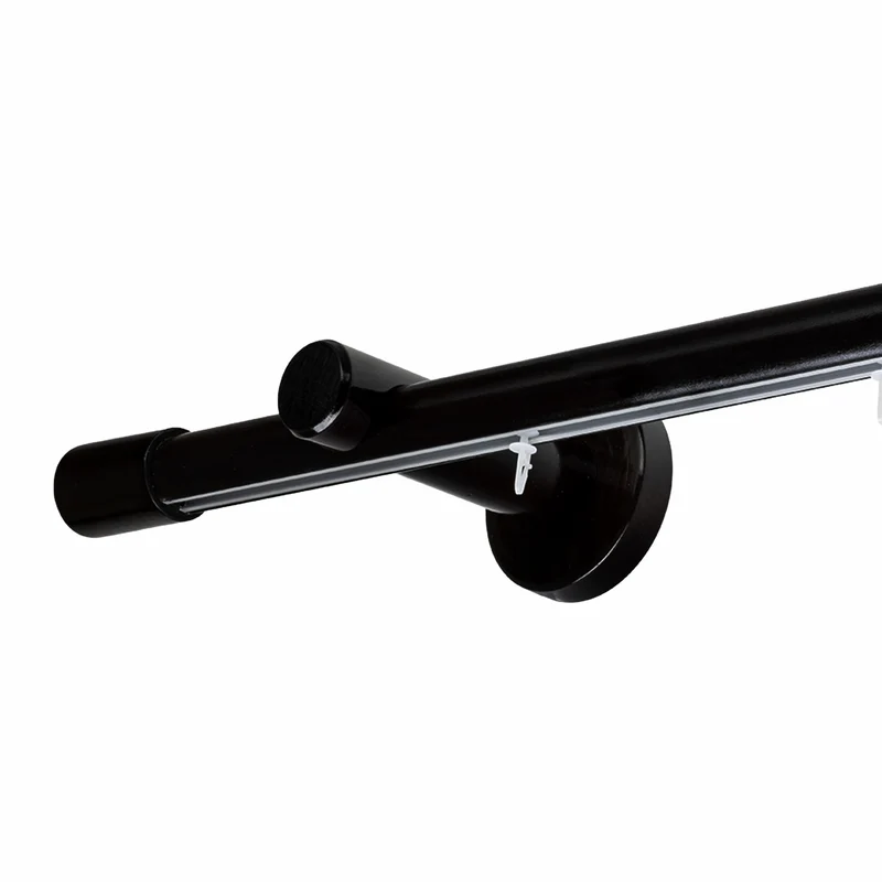 Luna Single 35 mm Wooden Curtain Rod & Track System