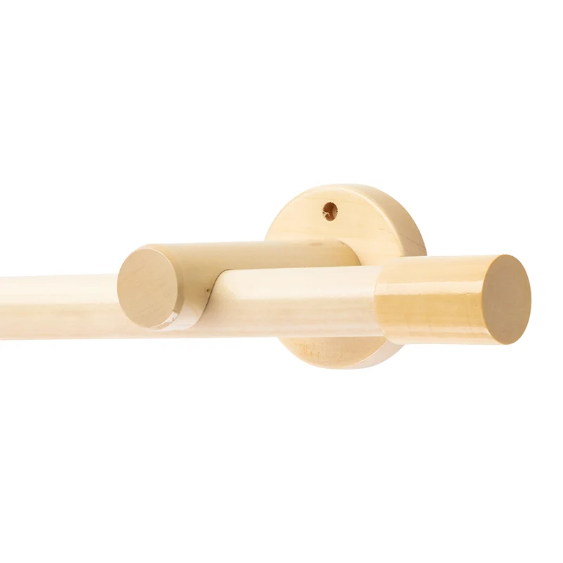 Luna Single 35 mm Wooden Curtain Rod & Track System