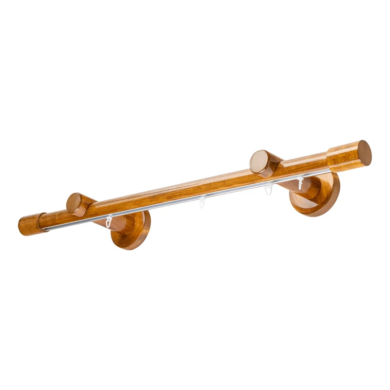 Luna Single 35 mm Wooden Curtain Rod & Track System