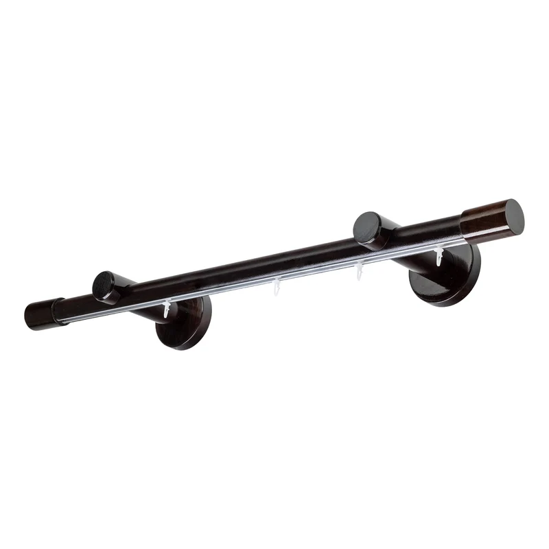 Luna Single 35 mm Wooden Curtain Rod & Track System