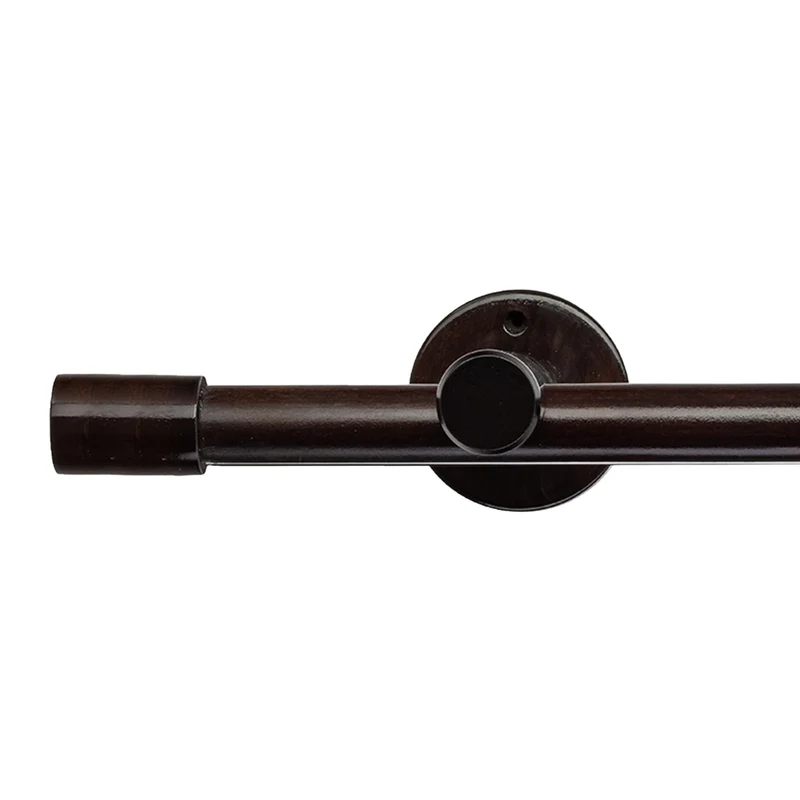 Luna Single 35 mm Wooden Curtain Rod & Track System