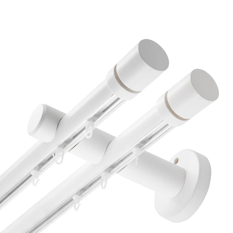CILINDRU DOUBLE 35 MM WOODEN CURTAIN ROD & ALUMINUM TRACK SYSTEM
