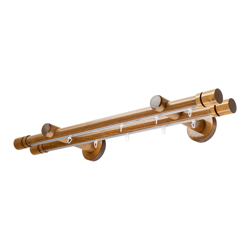 CILINDRU DOUBLE 35 MM WOODEN CURTAIN ROD & ALUMINUM TRACK SYSTEM