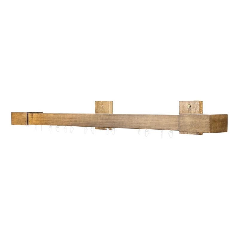Roma Double Wooden Curtain Rod & Track System for Curtains and Drapes