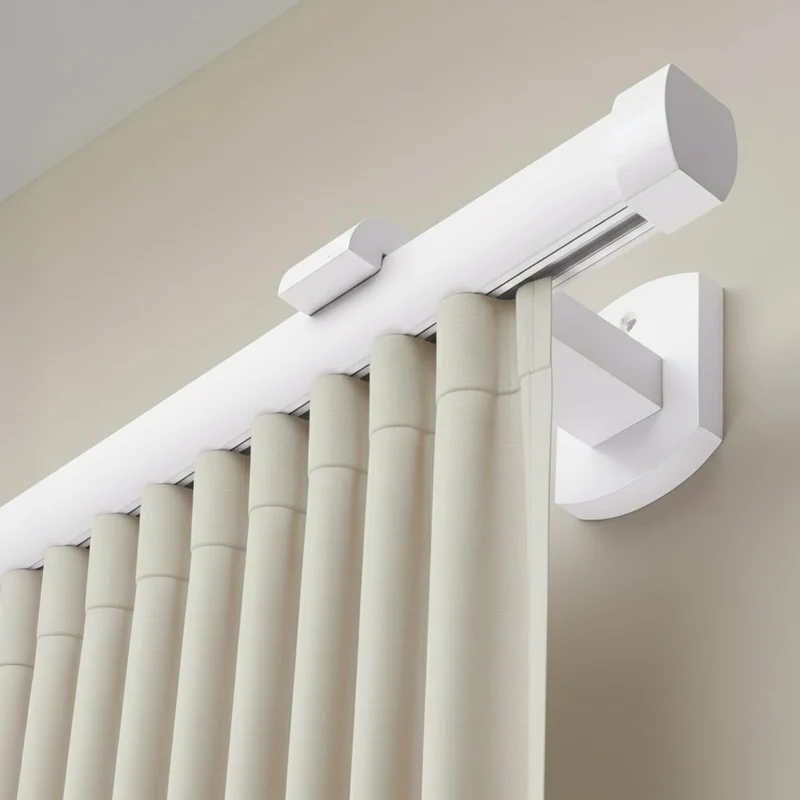 Domino Single Wooden Curtain Rod