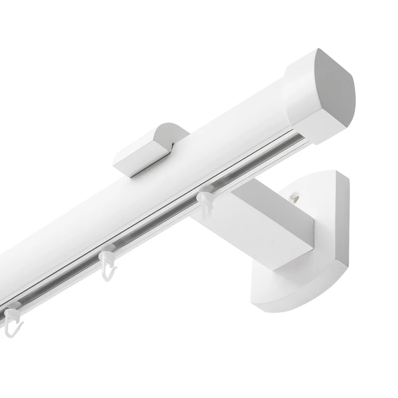 Domino Single Wooden Curtain Rod