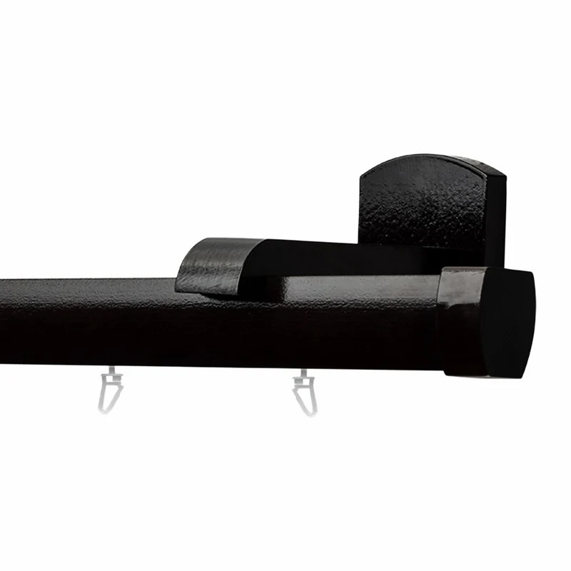 Domino Single Wooden Curtain Rod