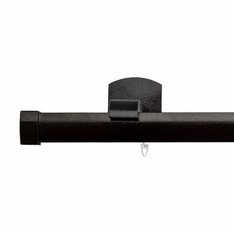 Domino Single Wooden Curtain Rod