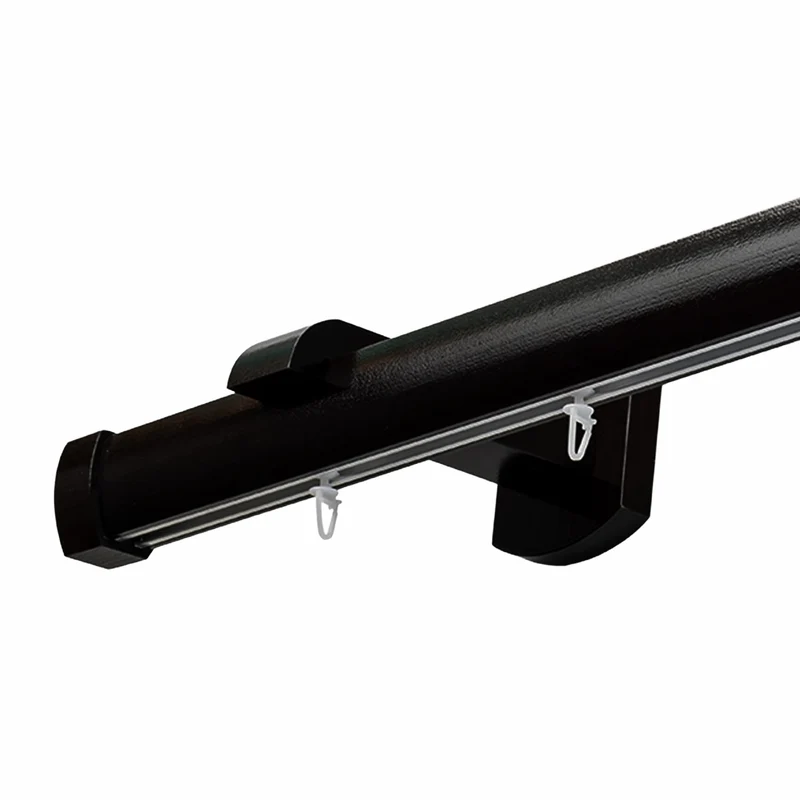 Domino Single Wooden Curtain Rod