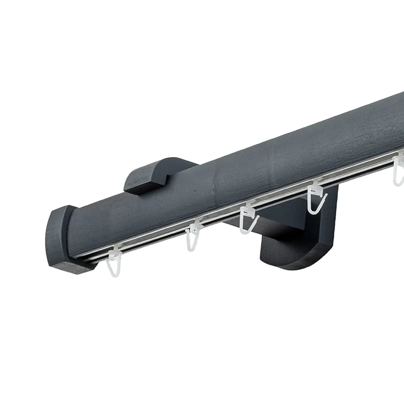 Domino Single Wooden Curtain Rod