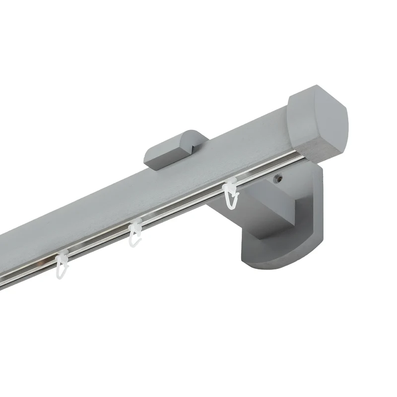 Domino Single Wooden Curtain Rod
