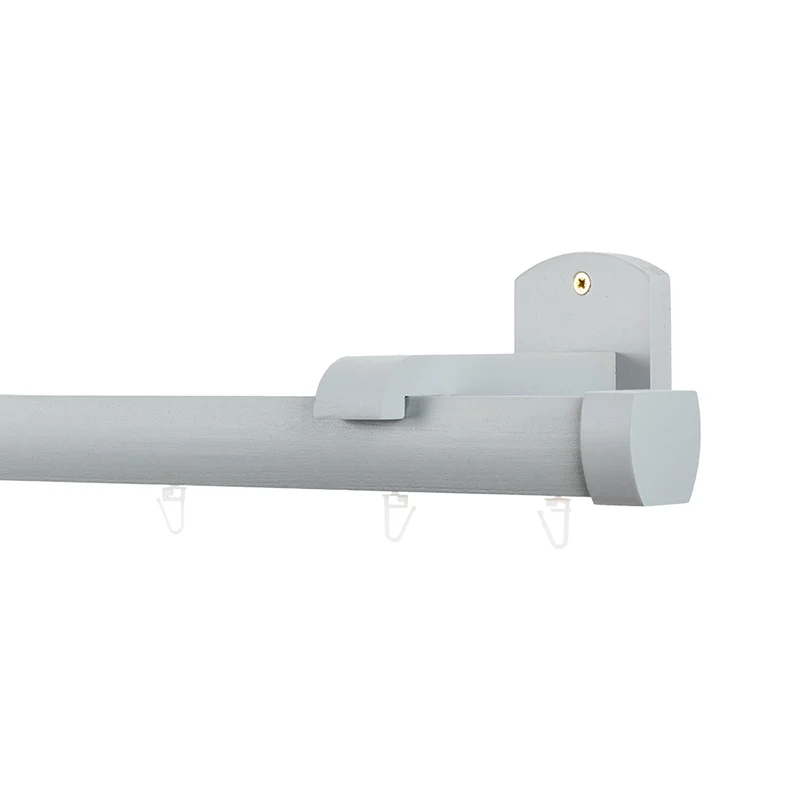 Domino Single Wooden Curtain Rod