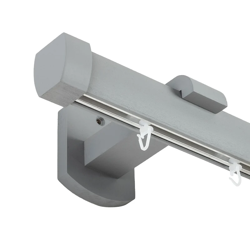 Domino Single Wooden Curtain Rod
