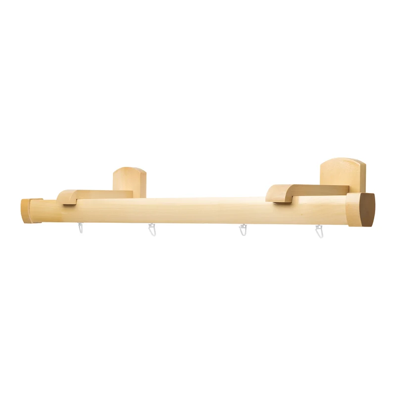 Domino Single Wooden Curtain Rod