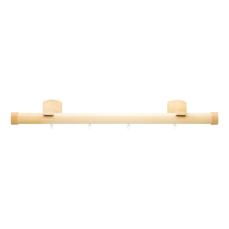 Domino Single Wooden Curtain Rod