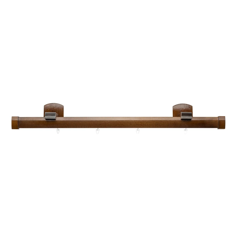Domino Single Wooden Curtain Rod