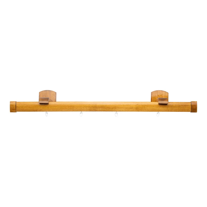 Domino Single Wooden Curtain Rod