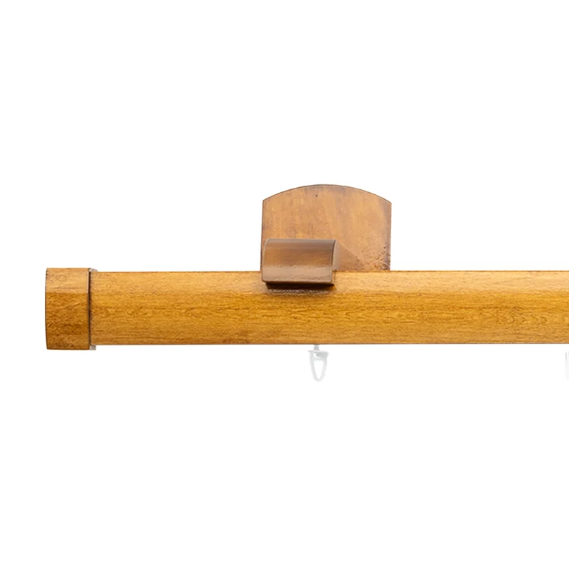 Domino Single Wooden Curtain Rod