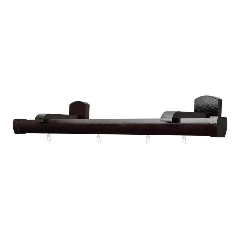 Domino Single Wooden Curtain Rod