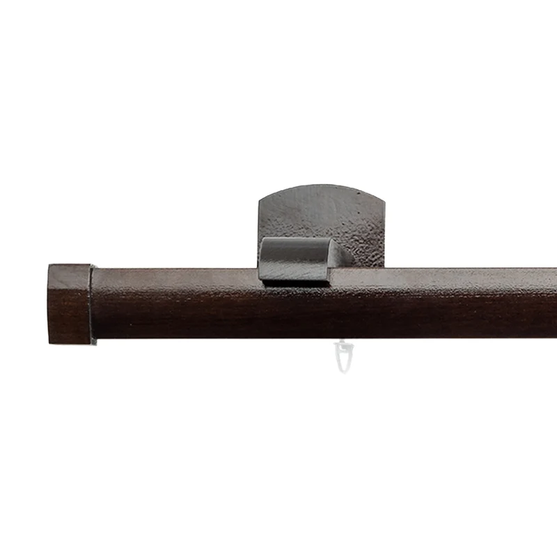 Domino Single Wooden Curtain Rod