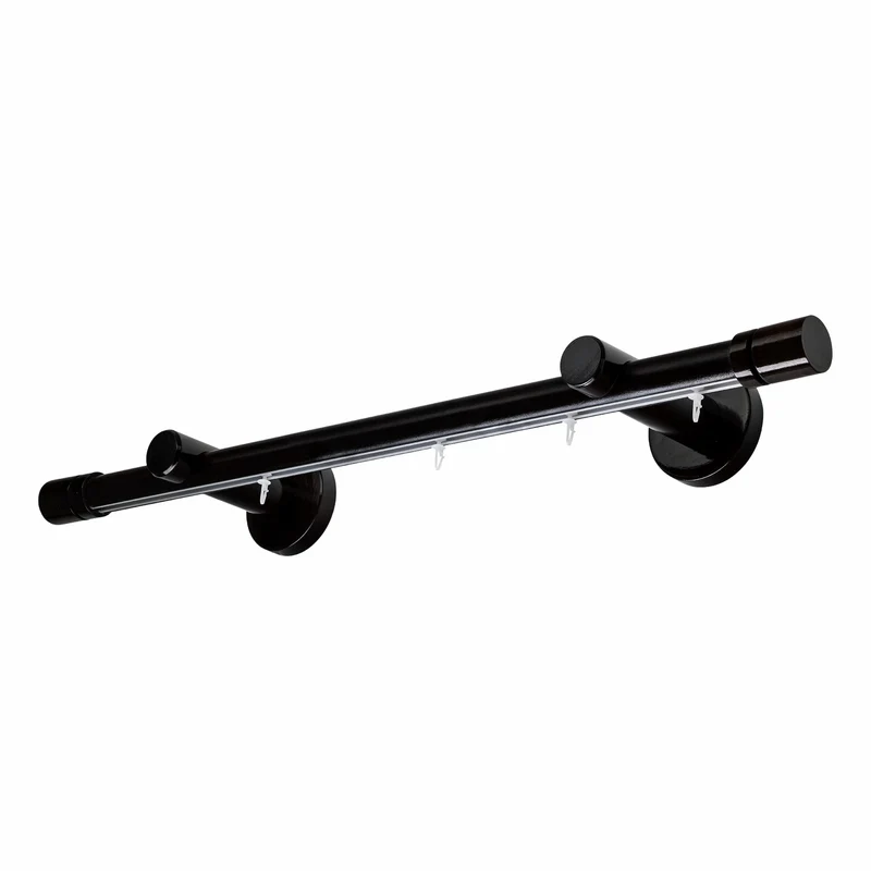 Cilindru Single 35 mm Wooden Curtain Rod & Aluminum Track System