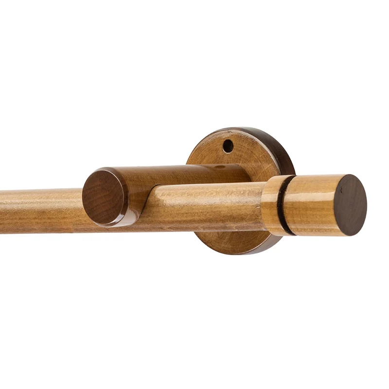 Cilindru Single 35 mm Wooden Curtain Rod & Aluminum Track System