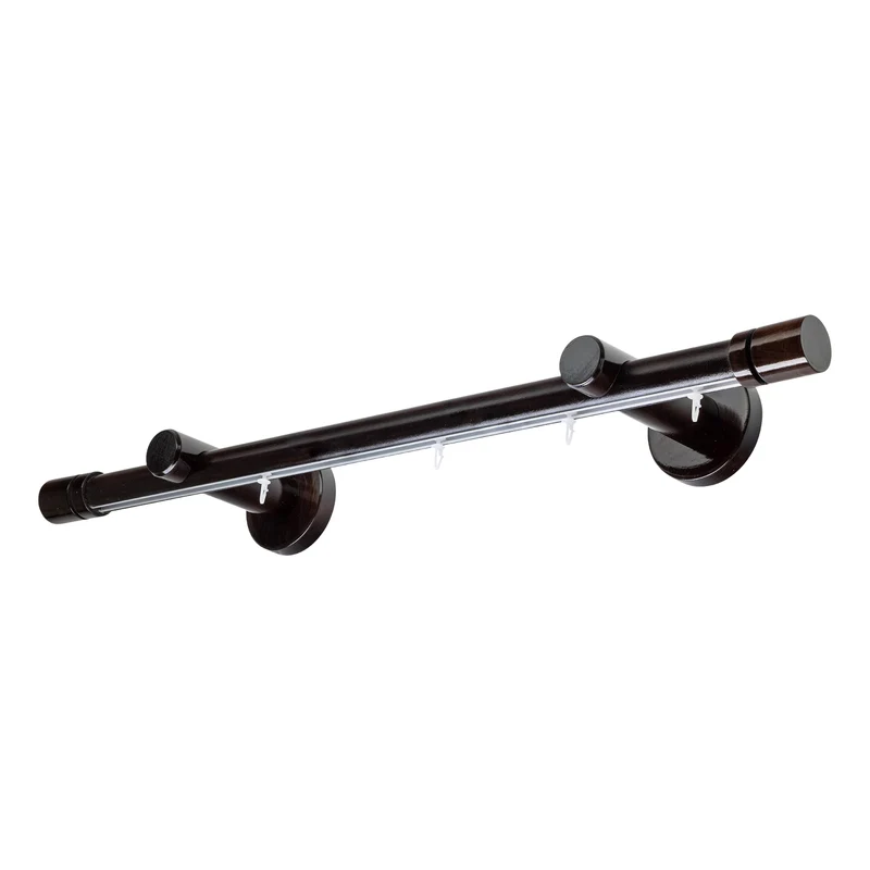 Cilindru Single 35 mm Wooden Curtain Rod & Aluminum Track System