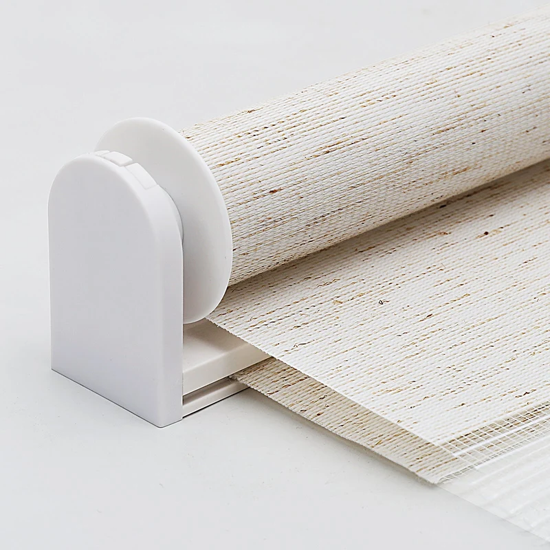 Sekey Stufenlos verstellbares Doppelrollo mit Klemmfix ohne Bohren, lichtdurchlässig & blickdicht, einfache Montage, ideal für Fenster in jedem Raum - Weiß