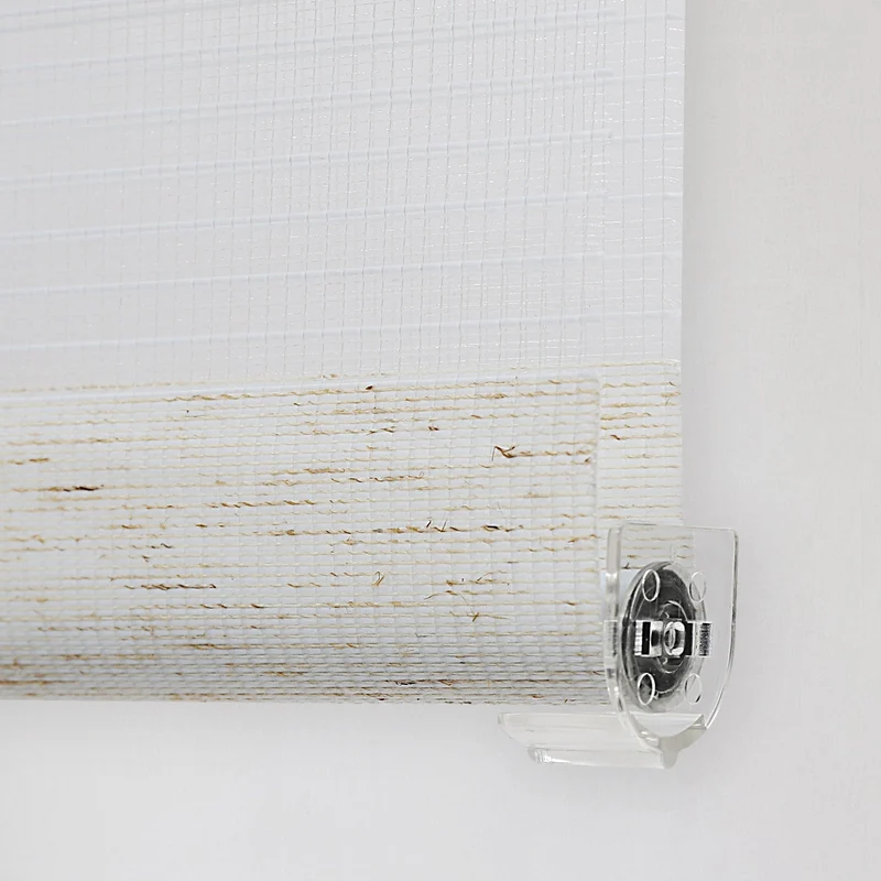 Sekey Stufenlos verstellbares Doppelrollo mit Klemmfix ohne Bohren, lichtdurchlässig & blickdicht, einfache Montage, ideal für Fenster in jedem Raum - Weiß