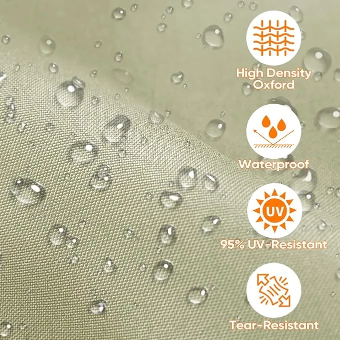 Sekey Balkon Sichtschutz Taupe – Wasserdichte Oxford Balkonabdeckung mit Nylon-Kabelbindern, UV-beständig, Blickdicht & Windschutz, Rostfreie Ösen, Einfach zu Installieren