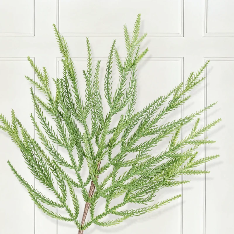 Salcar Künstlicher Weihnachtsbaum mit echtem Holzstamm – 100 % PE, zartgrün – 90 cm / 120 cm, naturgetreu & pflegeleicht