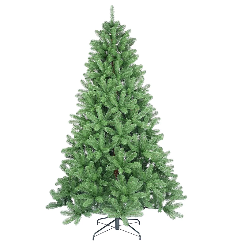 Salcar Künstlicher Weihnachtsbaum aus 100 % PE – Realistische Tannenzweige, dichter Look & stabiler Metallständer – 150 / 180 / 210 cm