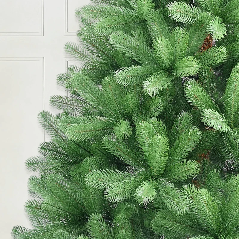 Salcar Künstlicher Weihnachtsbaum aus 100 % PE – Realistische Tannenzweige, dichter Look & stabiler Metallständer – 150 / 180 / 210 cm