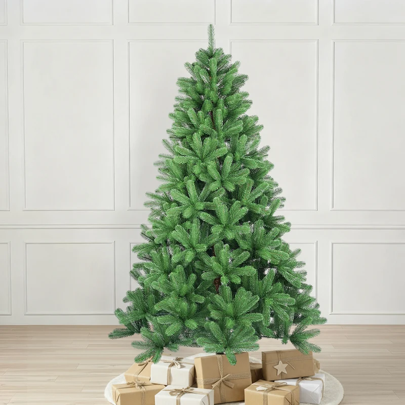 Salcar Künstlicher Weihnachtsbaum aus 100 % PE – Realistische Tannenzweige, dichter Look & stabiler Metallständer – 150 / 180 / 210 cm