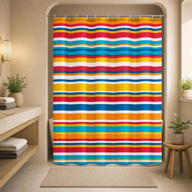 Duschvorhang PEVA LILU Multicolor 180 x 200 cm